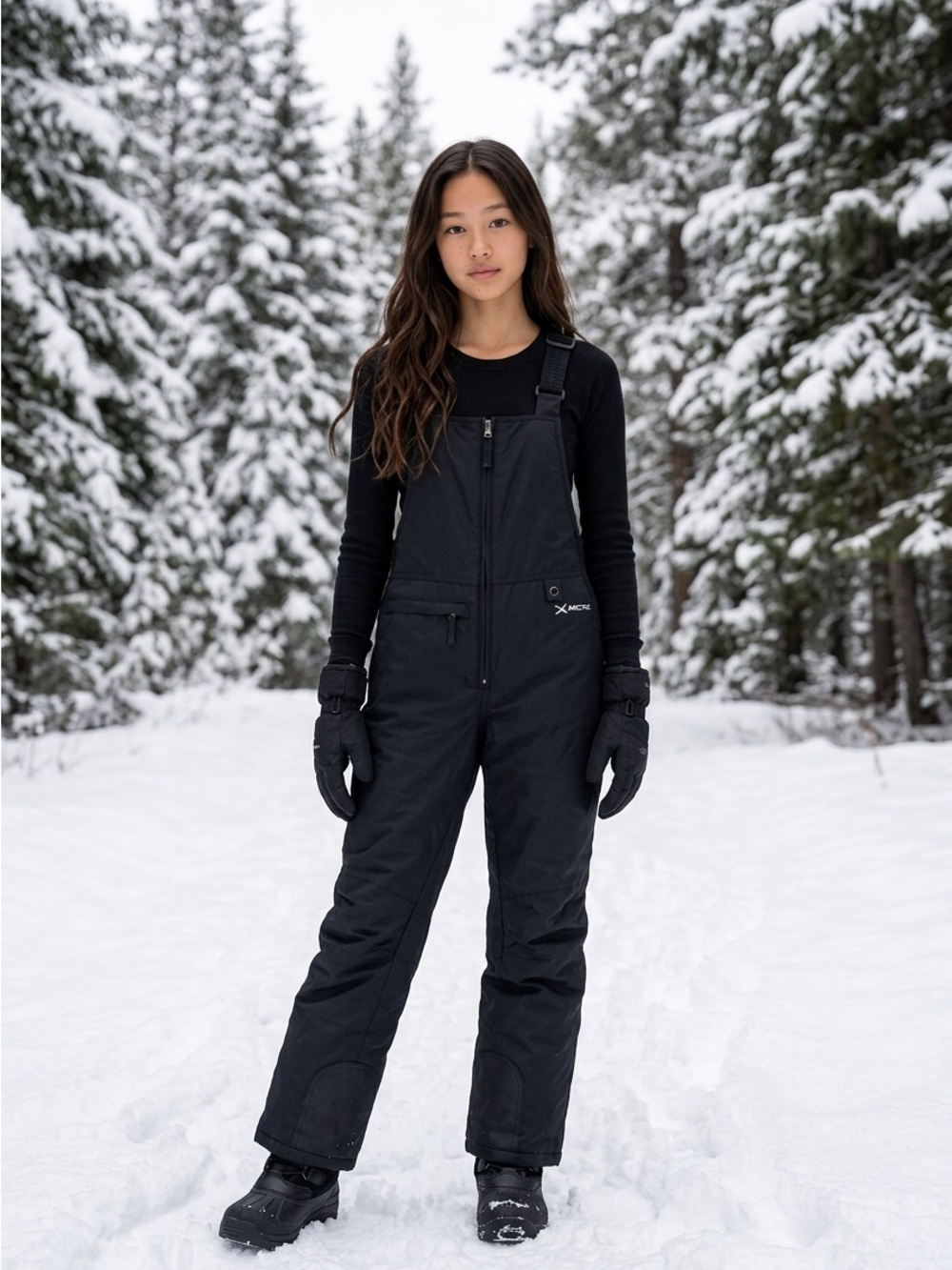 Arctix  Kids Black Insulated Snow Bib Overalls